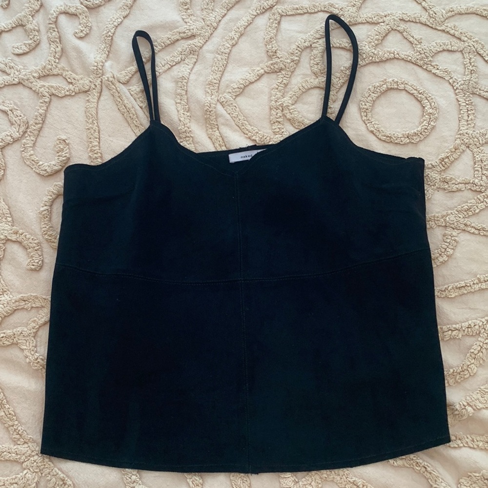 Naked Zebra black tank top
